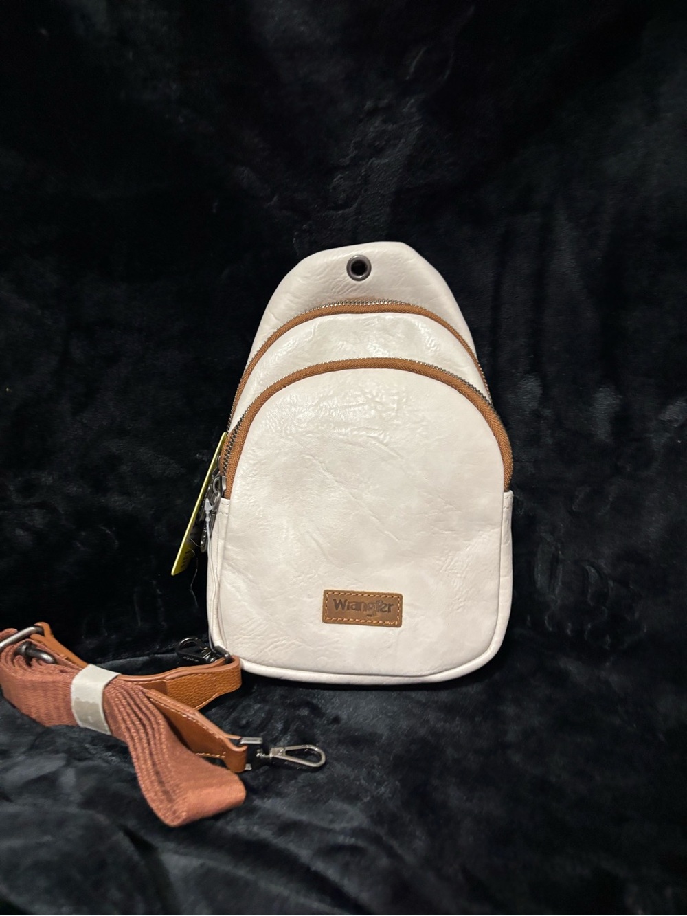 Wrangler White & Tan Sling Backpack